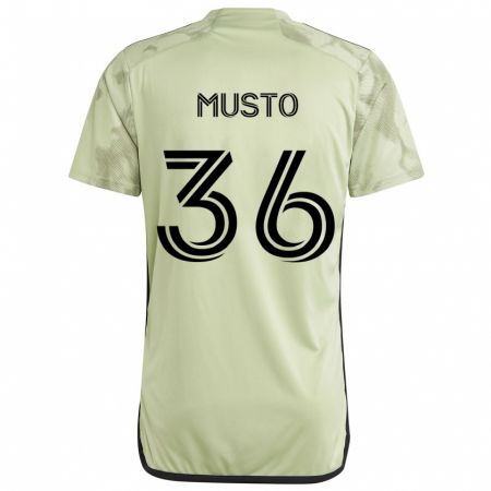 Kandiny Gyermek Tommy Musto #36 Világos Zöld Idegenbeli Jersey 2024/25 Mez Póló Ing