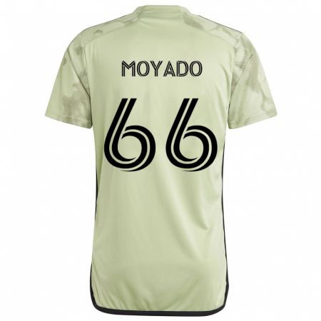 Kandiny Gyermek Bryan Moyado #66 Világos Zöld Idegenbeli Jersey 2024/25 Mez Póló Ing