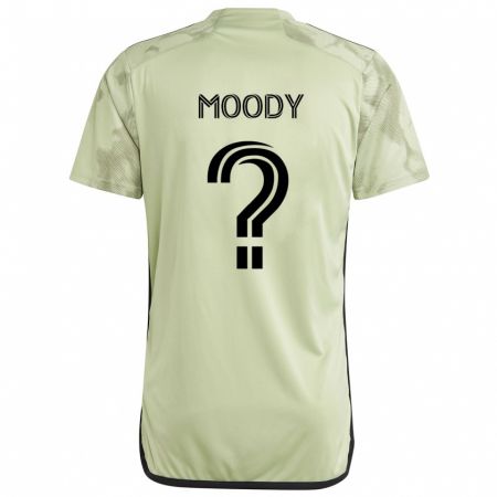 Kandiny Gyermek Noah Moody #0 Világos Zöld Idegenbeli Jersey 2024/25 Mez Póló Ing