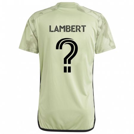 Kandiny Gyermek Liam Lambert #0 Világos Zöld Idegenbeli Jersey 2024/25 Mez Póló Ing