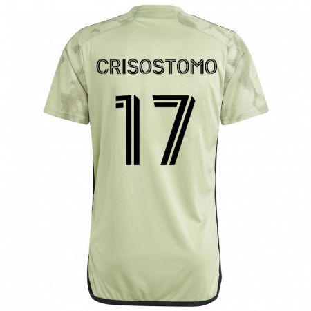 Kandiny Gyermek Danny Crisostomo #17 Világos Zöld Idegenbeli Jersey 2024/25 Mez Póló Ing