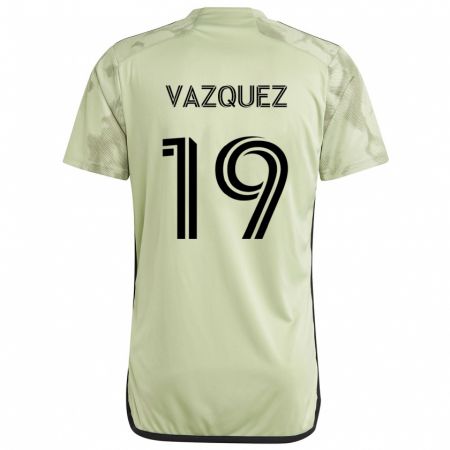 Kandiny Gyermek Favian Vazquez #19 Világos Zöld Idegenbeli Jersey 2024/25 Mez Póló Ing