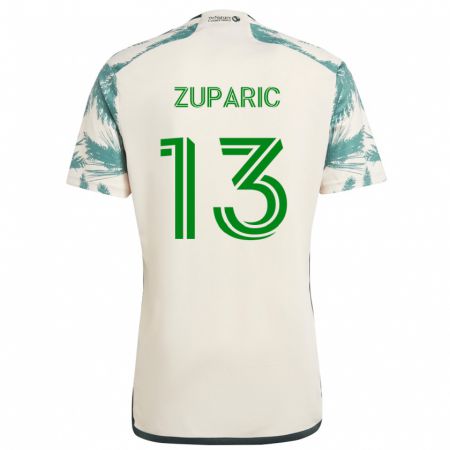 Kandiny Gyermek Dario Zuparic #13 Bézs Barna Idegenbeli Jersey 2024/25 Mez Póló Ing