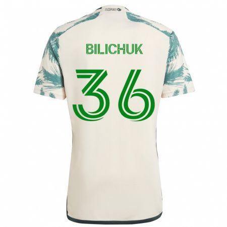 Kandiny Gyermek Ryan Bilichuk #36 Bézs Barna Idegenbeli Jersey 2024/25 Mez Póló Ing