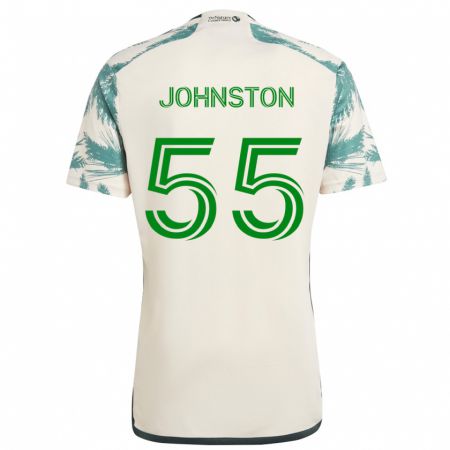 Kandiny Gyermek Malcolm Johnston #55 Bézs Barna Idegenbeli Jersey 2024/25 Mez Póló Ing