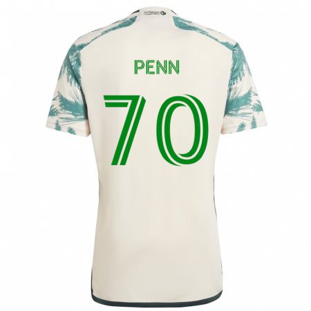 Kandiny Gyermek Josh Penn #70 Bézs Barna Idegenbeli Jersey 2024/25 Mez Póló Ing