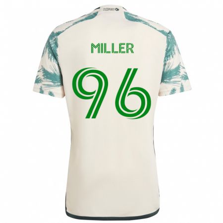 Kandiny Gyermek Carver Miller #96 Bézs Barna Idegenbeli Jersey 2024/25 Mez Póló Ing