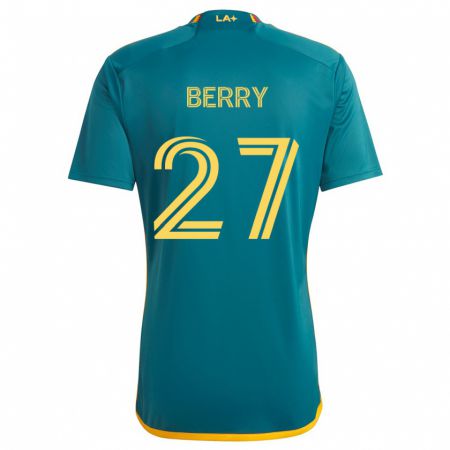 Kandiny Gyermek Miguel Berry #27 Green Yellow Idegenbeli Jersey 2024/25 Mez Póló Ing