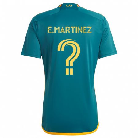 Kandiny Gyermek Enrique Martinez #0 Green Yellow Idegenbeli Jersey 2024/25 Mez Póló Ing