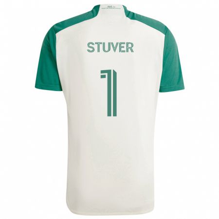 Kandiny Gyermek Brad Stuver #1 Barna Színek Zöld Idegenbeli Jersey 2024/25 Mez Póló Ing