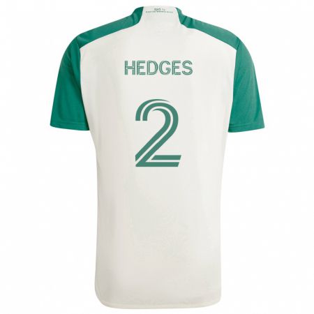 Kandiny Gyermek Matt Hedges #2 Barna Színek Zöld Idegenbeli Jersey 2024/25 Mez Póló Ing