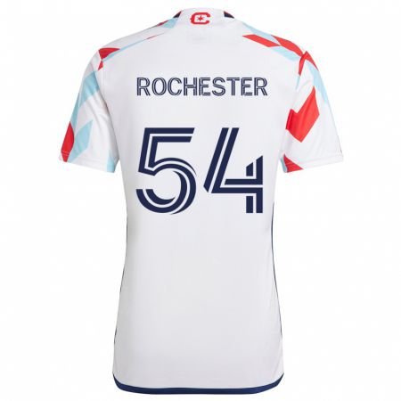 Kandiny Gyermek Lamonth Rochester #54 Fehér Piros Kék Idegenbeli Jersey 2024/25 Mez Póló Ing