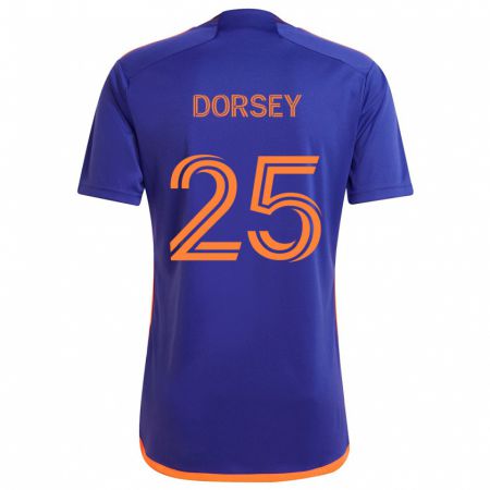 Kandiny Gyermek Griffin Dorsey #25 Lila Narancs Idegenbeli Jersey 2024/25 Mez Póló Ing