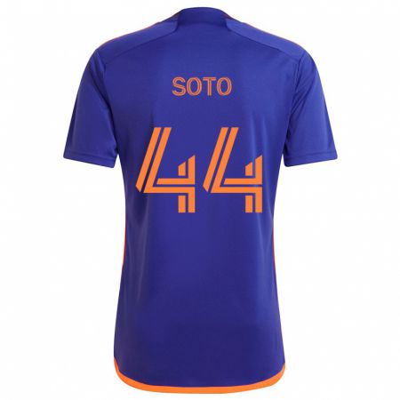 Kandiny Gyermek Ezekiel Soto #44 Lila Narancs Idegenbeli Jersey 2024/25 Mez Póló Ing