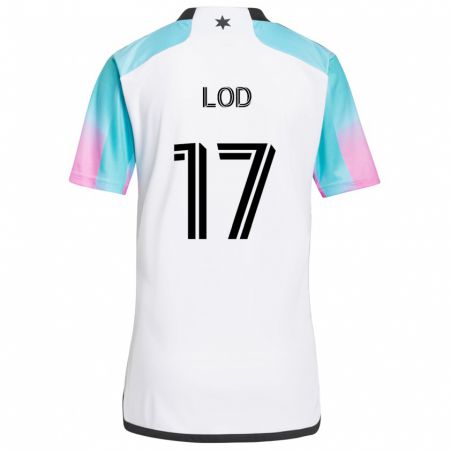 Kandiny Gyermek Robin Lod #17 Fehér Kék Fekete Idegenbeli Jersey 2024/25 Mez Póló Ing