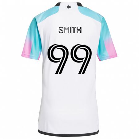 Kandiny Gyermek Jordan Adebayo-Smith #99 Fehér Kék Fekete Idegenbeli Jersey 2024/25 Mez Póló Ing