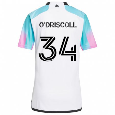 Kandiny Gyermek Rory O'driscoll #34 Fehér Kék Fekete Idegenbeli Jersey 2024/25 Mez Póló Ing