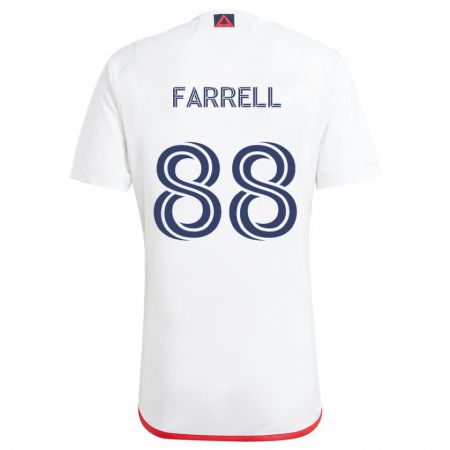 Kandiny Gyermek Andrew Farrell #88 Fehér Piros Idegenbeli Jersey 2024/25 Mez Póló Ing