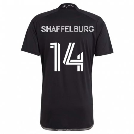 Kandiny Gyermek Jacob Shaffelburg #14 Fekete Idegenbeli Jersey 2024/25 Mez Póló Ing