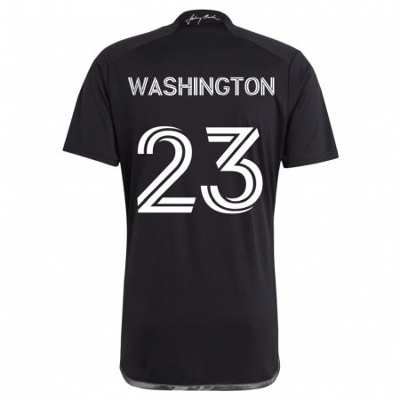 Kandiny Gyermek Taylor Washington #23 Fekete Idegenbeli Jersey 2024/25 Mez Póló Ing