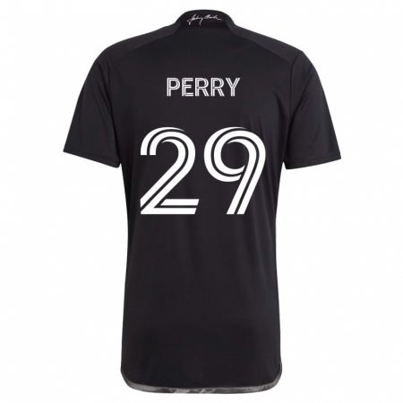 Kandiny Gyermek Nebiyou Perry #29 Fekete Idegenbeli Jersey 2024/25 Mez Póló Ing