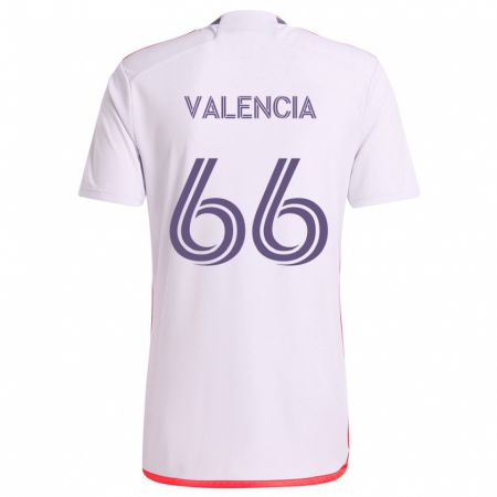 Kandiny Gyermek Yeiler Valencia #66 Fehér Piros Lila Idegenbeli Jersey 2024/25 Mez Póló Ing