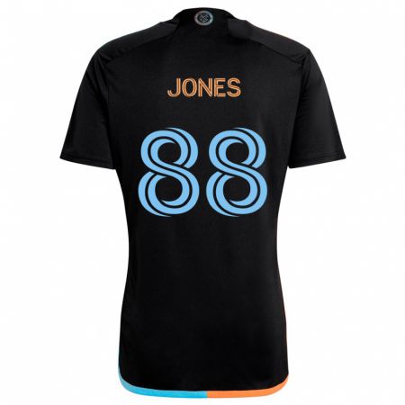 Kandiny Gyermek Malachi Jones #88 Fekete Narancs Kék Idegenbeli Jersey 2024/25 Mez Póló Ing