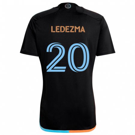 Kandiny Gyermek Richard Ledezma #20 Fekete Narancs Kék Idegenbeli Jersey 2024/25 Mez Póló Ing