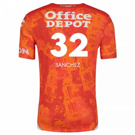 Kandiny Gyermek Luis Sánchez #32 Narancssárga Fehér Idegenbeli Jersey 2024/25 Mez Póló Ing