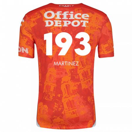 Kandiny Gyermek Pedro Martínez #193 Narancssárga Fehér Idegenbeli Jersey 2024/25 Mez Póló Ing