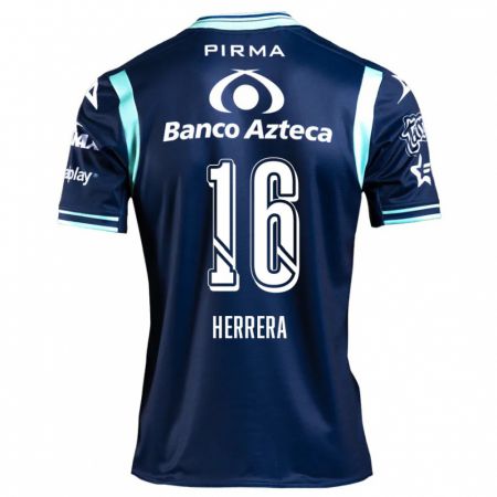 Kandiny Gyermek Alberto Herrera #16 Sötétkék Idegenbeli Jersey 2024/25 Mez Póló Ing