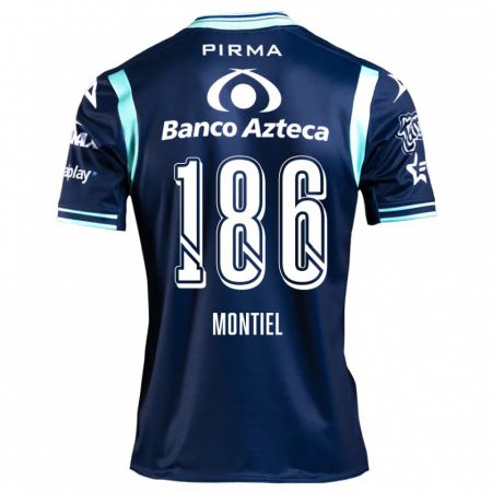 Kandiny Gyermek Santiago Montiel #186 Sötétkék Idegenbeli Jersey 2024/25 Mez Póló Ing