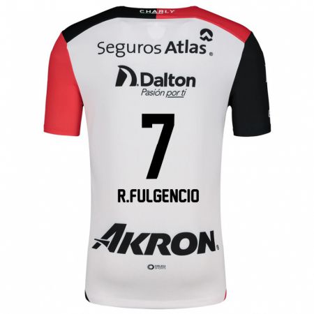 Kandiny Gyermek Raymundo Fulgencio #7 Fehér Piros Fekete Idegenbeli Jersey 2024/25 Mez Póló Ing