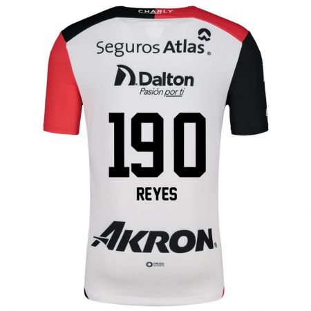 Kandiny Gyermek Óscar Reyes #190 Fehér Piros Fekete Idegenbeli Jersey 2024/25 Mez Póló Ing