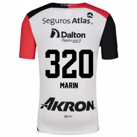 Kandiny Gyermek Donato Marín #320 Fehér Piros Fekete Idegenbeli Jersey 2024/25 Mez Póló Ing