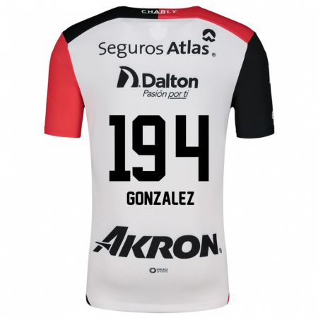 Kandiny Gyermek Andrés González #194 Fehér Piros Fekete Idegenbeli Jersey 2024/25 Mez Póló Ing