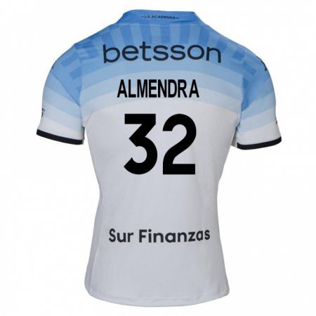 Kandiny Gyermek Agustín Almendra #32 Fehér Kék Fekete Idegenbeli Jersey 2024/25 Mez Póló Ing