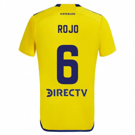 Kandiny Gyermek Marcos Rojo #6 Sárga Kék Idegenbeli Jersey 2024/25 Mez Póló Ing