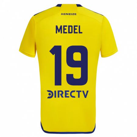 Kandiny Gyermek Gary Medel #19 Sárga Kék Idegenbeli Jersey 2024/25 Mez Póló Ing