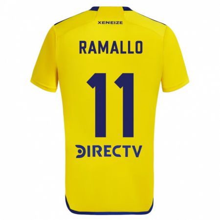 Kandiny Gyermek Yael Ramallo #11 Sárga Kék Idegenbeli Jersey 2024/25 Mez Póló Ing