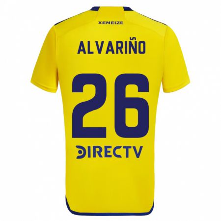 Kandiny Gyermek Alexis Alvariño #26 Sárga Kék Idegenbeli Jersey 2024/25 Mez Póló Ing