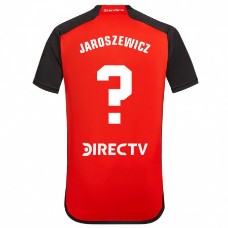 Kandiny Gyermek Franco Jaroszewicz #0 Piros Fekete Fehér Idegenbeli Jersey 2024/25 Mez Póló Ing