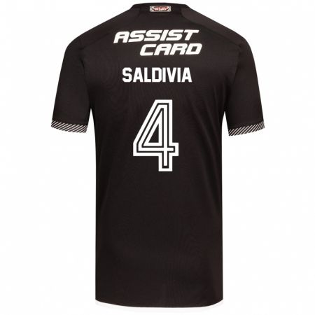 Kandiny Gyermek Alan Saldivia #4 Fekete-Fehér Idegenbeli Jersey 2024/25 Mez Póló Ing