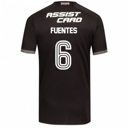 Kandiny Gyermek César Fuentes #6 Fekete-Fehér Idegenbeli Jersey 2024/25 Mez Póló Ing