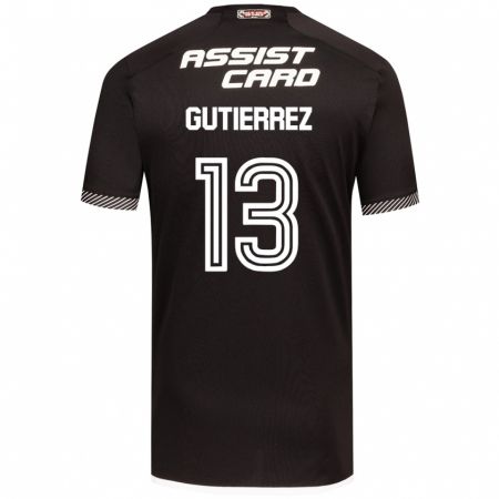 Kandiny Gyermek Bruno Gutiérrez #13 Fekete-Fehér Idegenbeli Jersey 2024/25 Mez Póló Ing