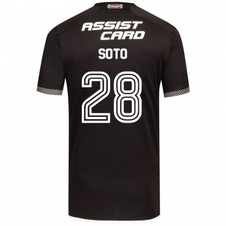 Kandiny Gyermek Lucas Soto #28 Fekete-Fehér Idegenbeli Jersey 2024/25 Mez Póló Ing