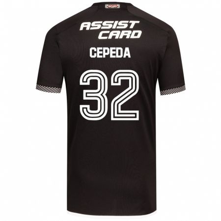 Kandiny Gyermek Lucas Cepeda #32 Fekete-Fehér Idegenbeli Jersey 2024/25 Mez Póló Ing