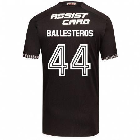 Kandiny Gyermek Martín Ballesteros #44 Fekete-Fehér Idegenbeli Jersey 2024/25 Mez Póló Ing