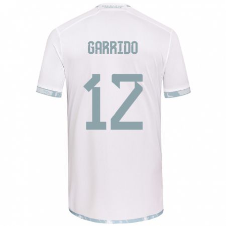 Kandiny Gyermek Pedro Garrido #12 Fehér Szürke Idegenbeli Jersey 2024/25 Mez Póló Ing