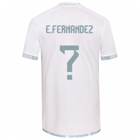 Kandiny Gyermek Enzo Fernández #0 Fehér Szürke Idegenbeli Jersey 2024/25 Mez Póló Ing